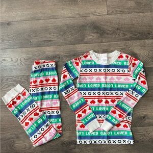 Hanna Andersson Valentine Heart Pajama Set | size 8
